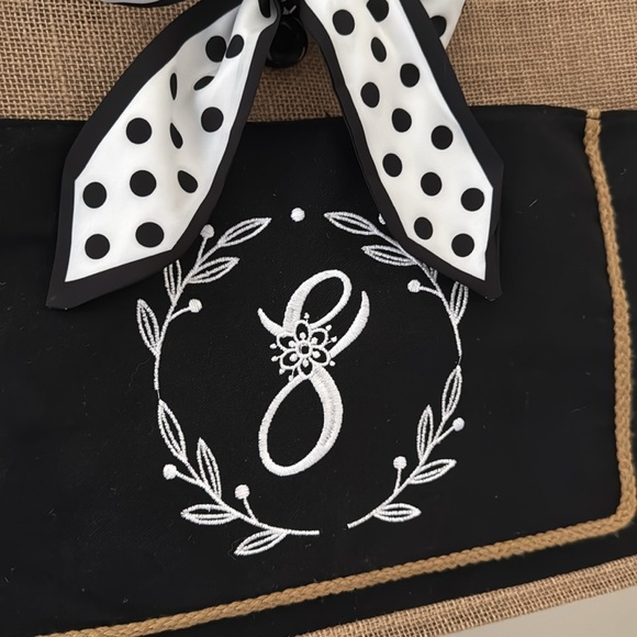 Monogrammed Jute Market Tote - Picture 2 of 7